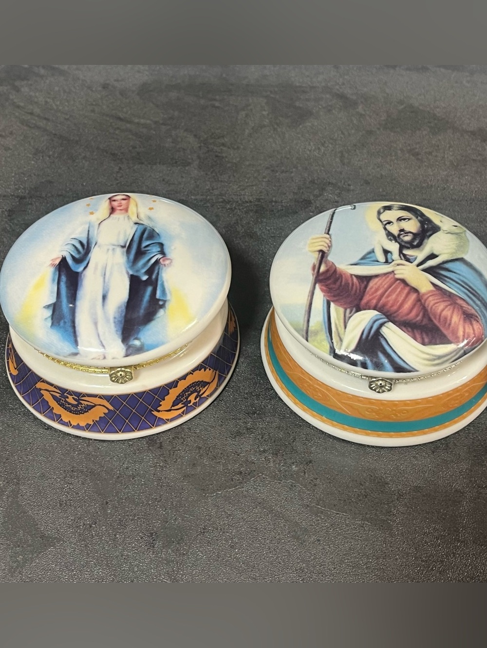 Religious Trinket Dishes,